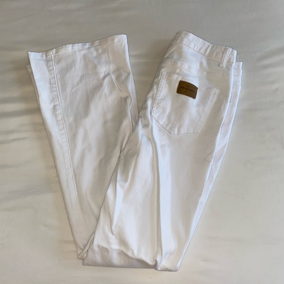 High Waist Flare Leg White Jeans - Picture 4 of 4